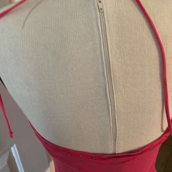 Rhinestone pink halter top - Picture 3 of 3